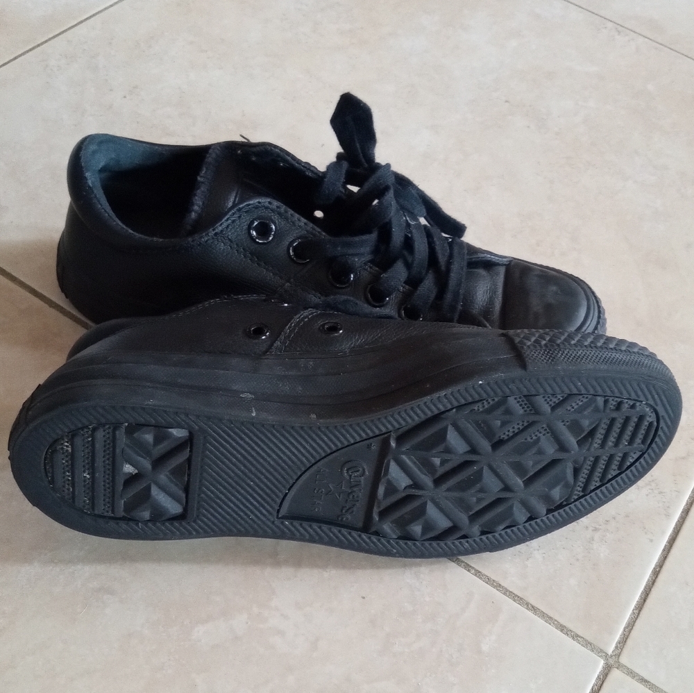 Converse Black leather sneakers - Picture 3 of 5